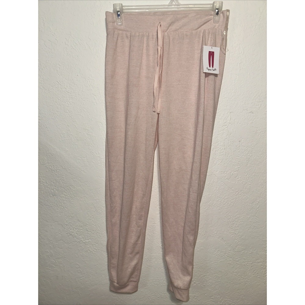 Bobbie Brooks Super Soft Jogger Pants Pink Marl Lounge Sleepwear Womens Medium